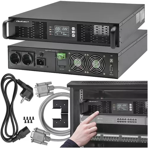 Zasilacz UPS RACK Qoltec 2.4kVA 2400W: niezawodność i ochrona dla Twoich systemów IT