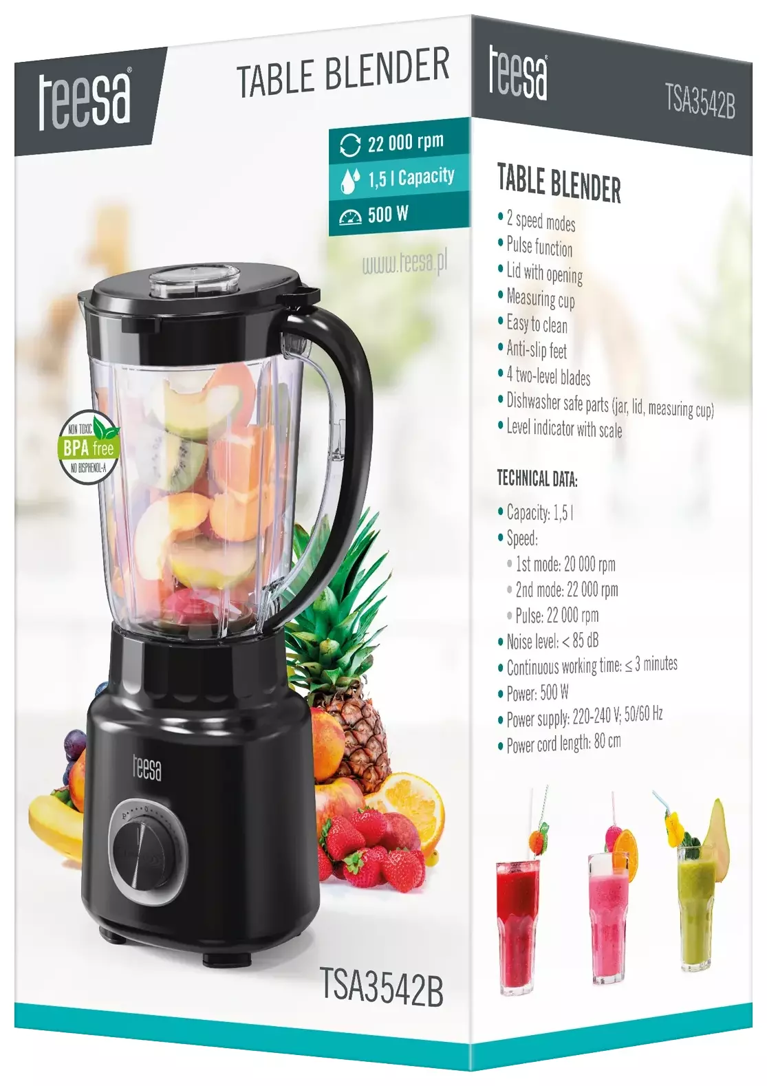 Zdrowie i wygoda w jednym: poznaj blender kielichowy Teesa TSA3542B do koktajli i zup