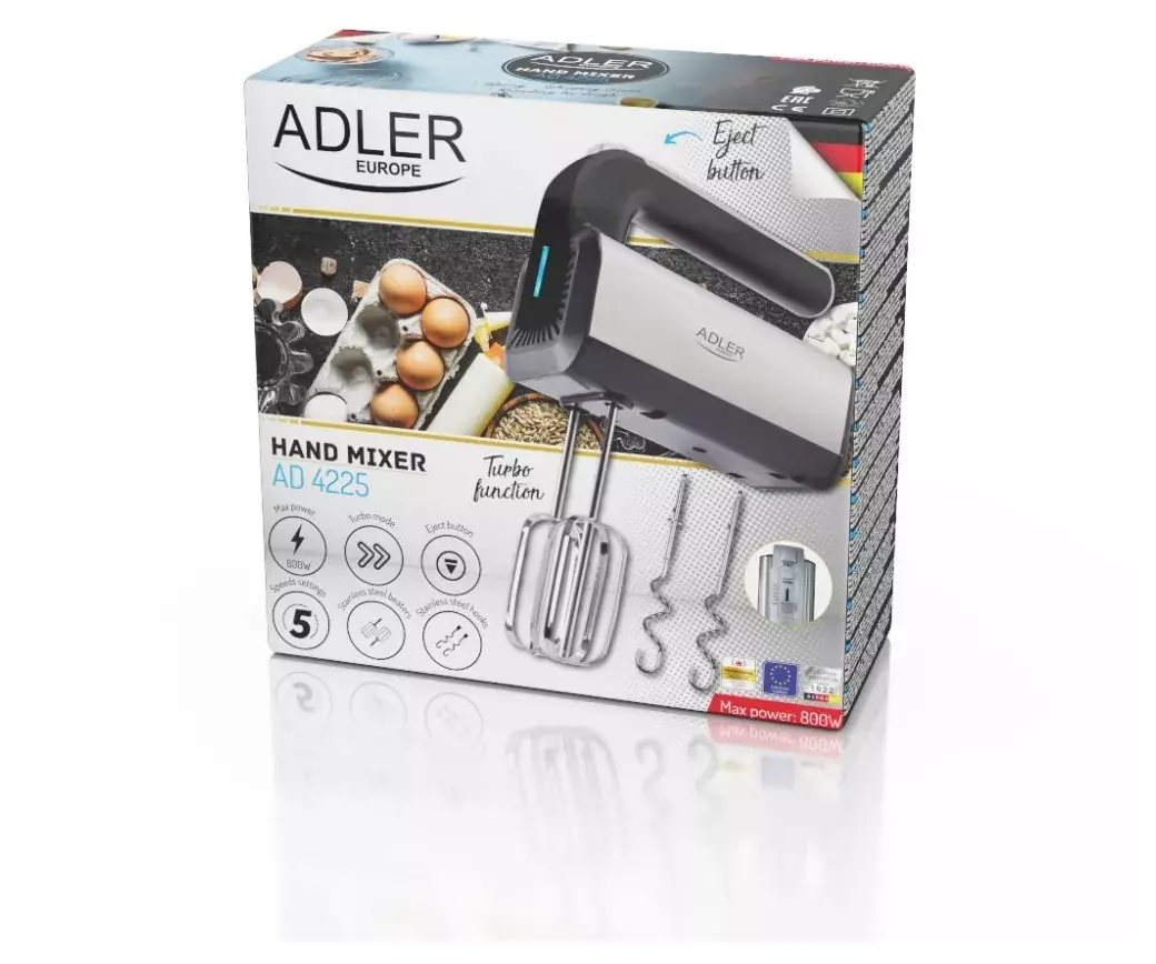 Mikser Adler AD 4225 INOX - Twój niezawodny pomocnik w kuchni o mocy 800W
