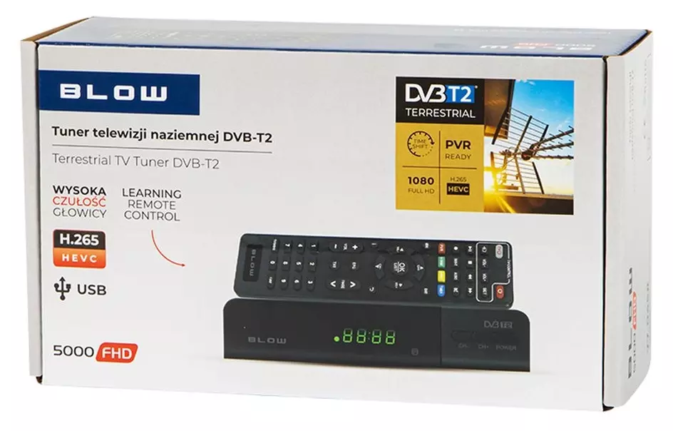 Odkryj nową jakość telewizji z tunerem BLOW 5000FHD - przyszłość DVB-T2 już w twoim domu