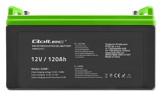 Silny i niezawodny akumulator żelowy Qoltec 12V 120Ah – energia, której możesz zaufać w każdej sytuacji