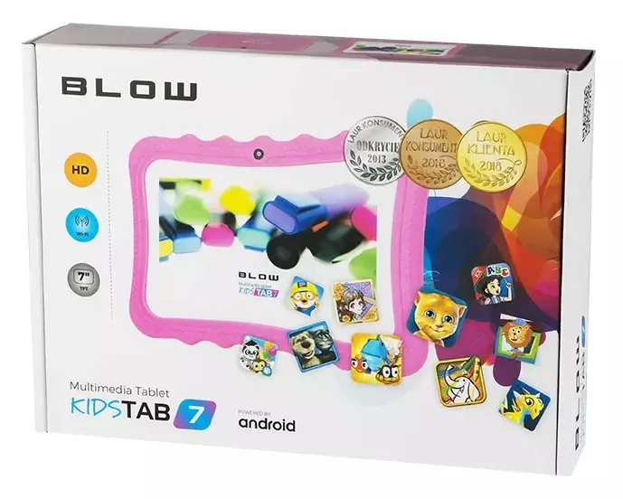 Tablet BLOW KidsTAB 7 różowy ver. 2021 - edukacja i rozrywka w jednym urządzeniu dla Twojego dziecka