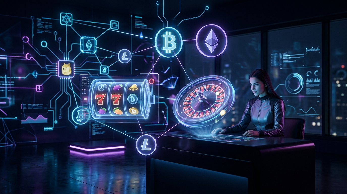 Futurystyczna wizja krypto kasyna online w roku 2026 z elementami blockchain