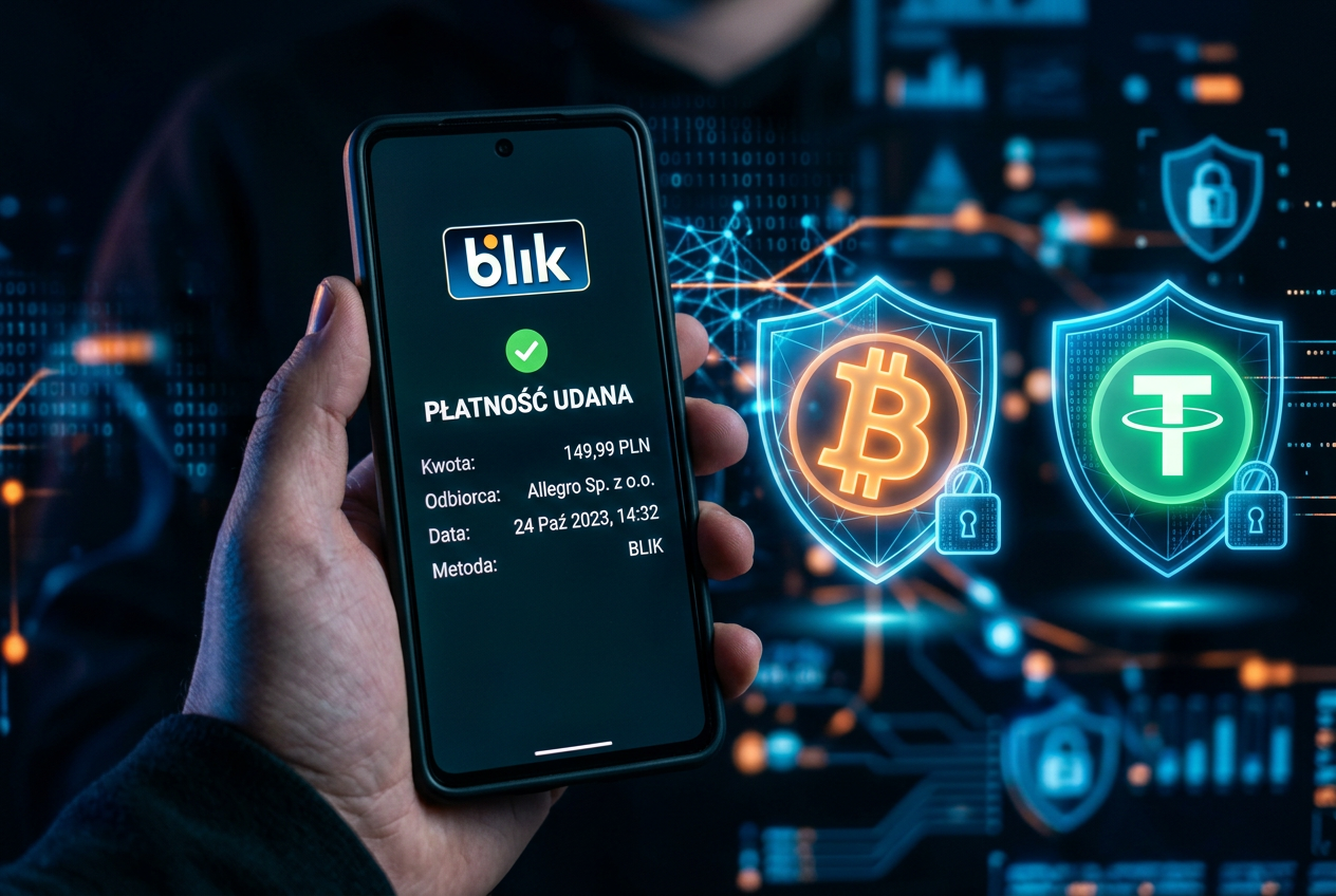 Bezpieczna płatność BLIK i kryptowaluty na smartfonie